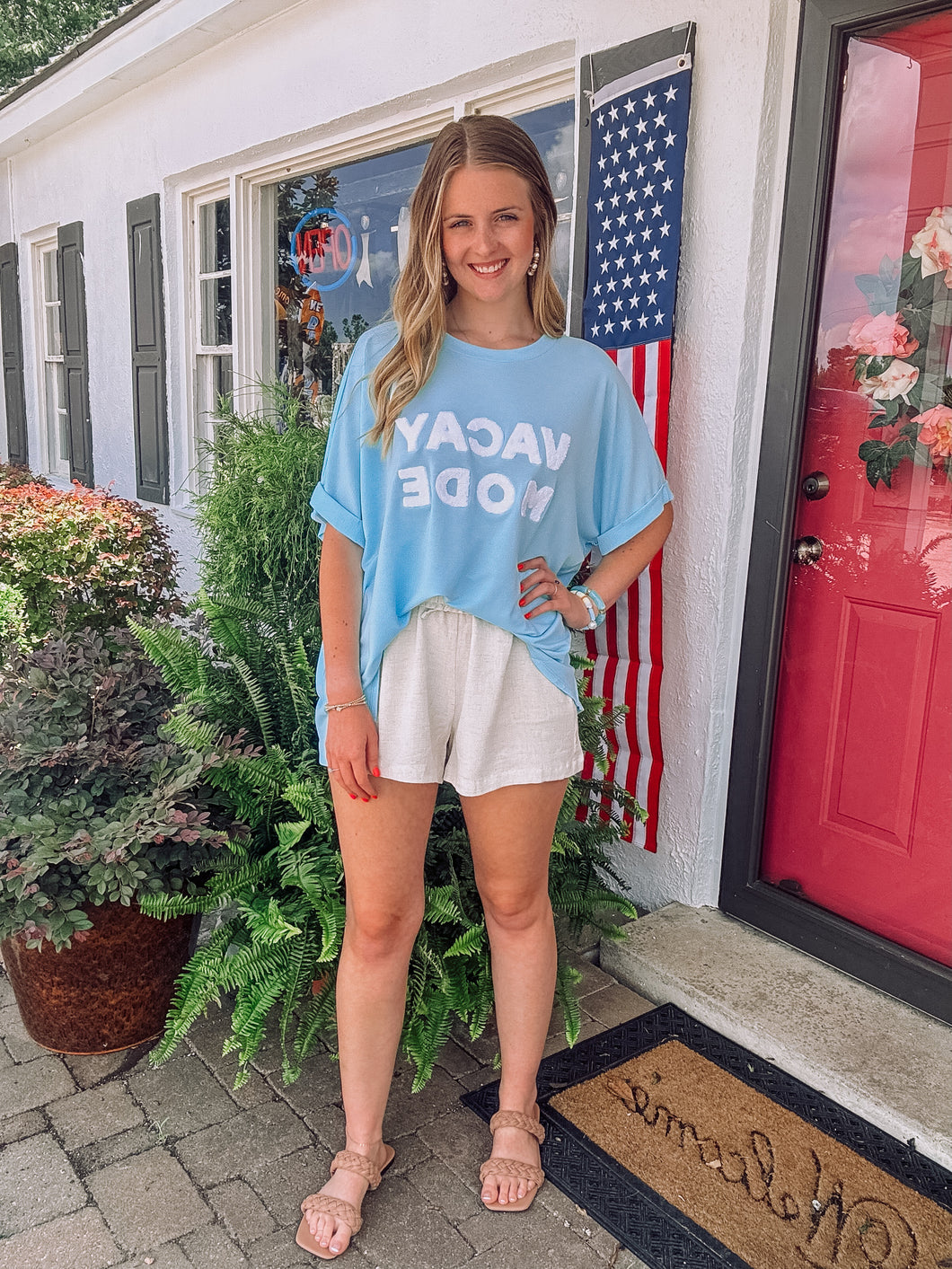 MY FAVORITE LINEN SHORTS CREAM