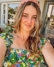 Load image into Gallery viewer, FAIRY GARDEN FLORAL SUN DRESS
