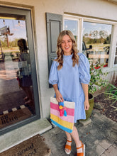 Load image into Gallery viewer, TEA PARTY PORCELAIN BLUE DRESS
