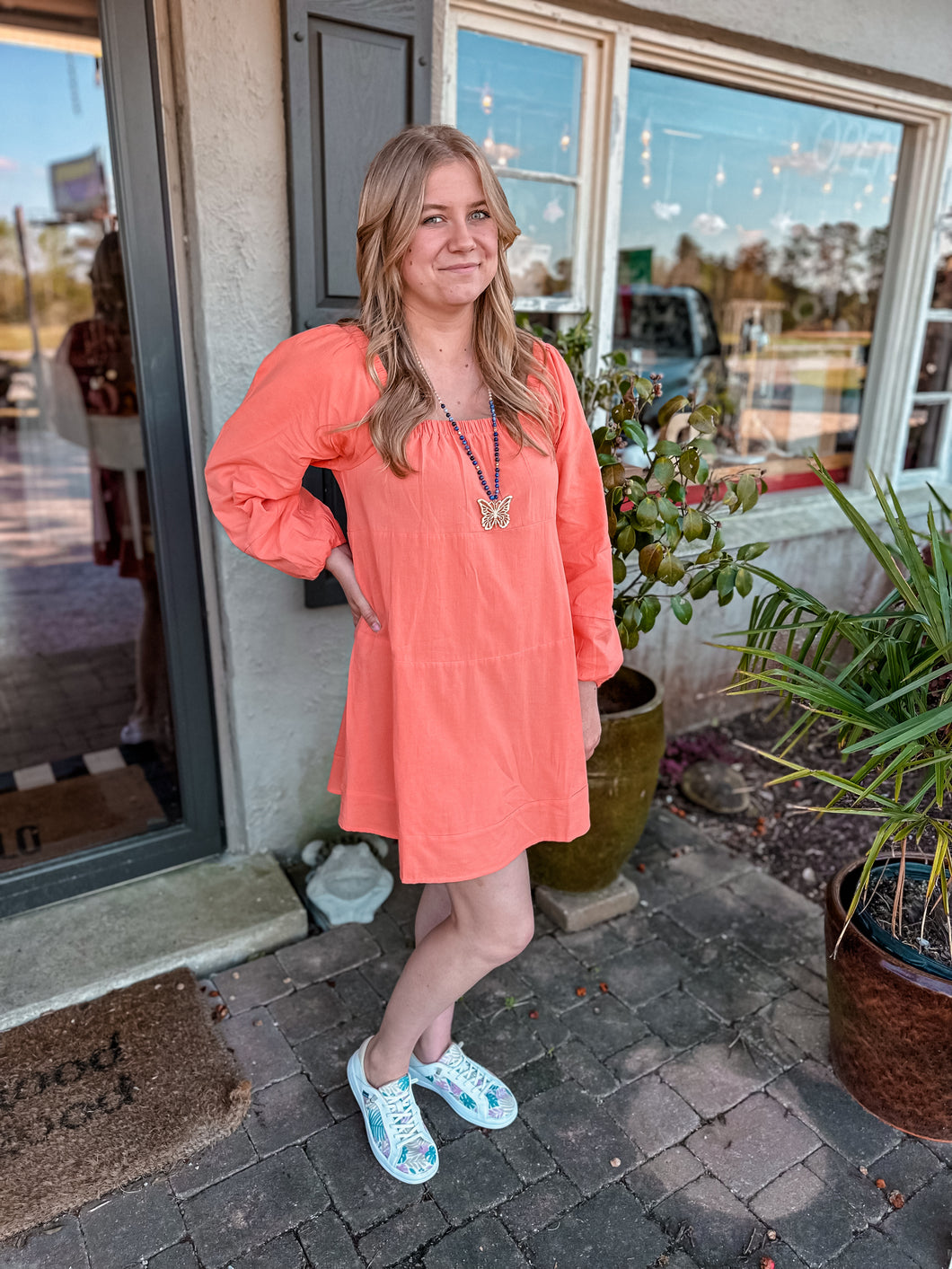 PRETTY AS A PEACH DRESS