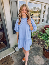 Load image into Gallery viewer, TEA PARTY PORCELAIN BLUE DRESS
