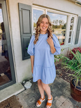 Load image into Gallery viewer, TEA PARTY PORCELAIN BLUE DRESS
