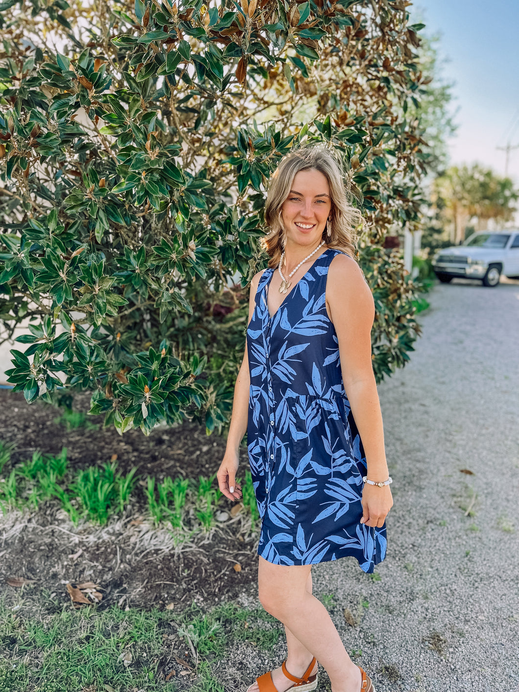 MAKE IT YOUR OWN NAVY/LIGHT BLUE DRESS